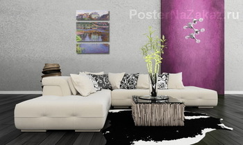 Модульная картина Деревенский пейзаж