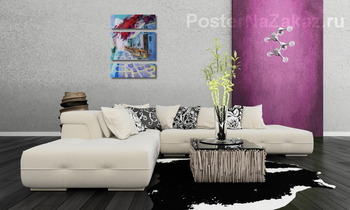 Модульная картина Солнечный дворик