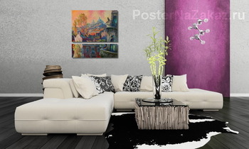 Модульная картина Над городом
