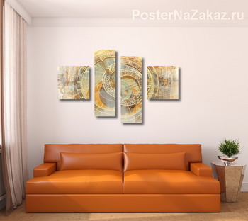 Модульная картина Пражские куранты