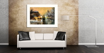 Модульная картина Падал снег. Вечер четверга.