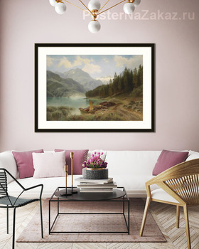 Модульная картина Отдых на озере 1874