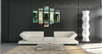 Модульная картина Санкт-Петербург. Эрмитаж (Новый Эрмитаж) портик с атлантами