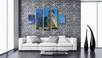 Модульная картина Москва-Сити