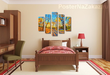 Модульная картина Осенняя мозайка