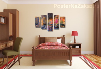 Модульная картина Городская жизнь