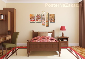 Модульная картина Панорама Измайловского Кремля