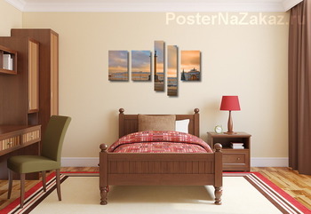 Модульная картина Дворцовая. Бесснежная зима 2015 года.