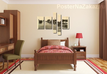 Модульная картина Вид с Высокояузского моста на север,1887 год