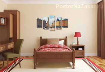 Модульная картина Городская суматоха