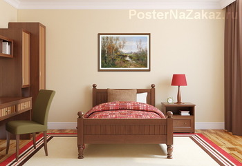 Модульная картина Осенний болотистый пейзаж