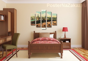 Модульная картина Церковь Христа Спасителя видна с Кремля 1845  –  1850