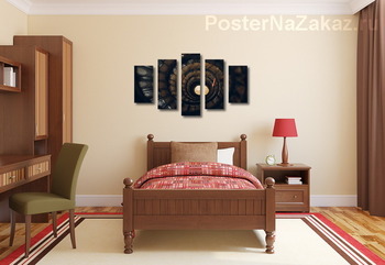 Модульная картина Спираль. Лестница на Триумфальную арку в Париже