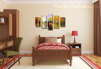 Модульная картина Трамвайчик-3