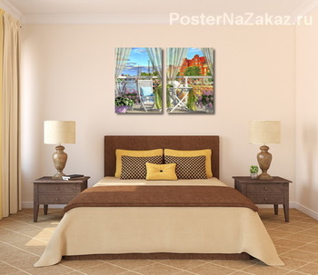 Модульная картина Прекрасный вид с балкона