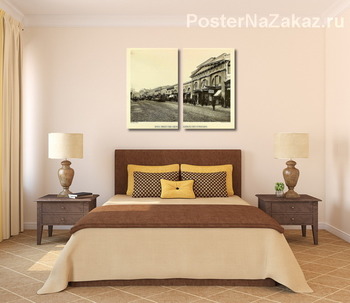 Модульная картина Вид от старого гостинного двора,1886 