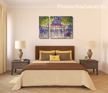 Модульная картина Париж ночью