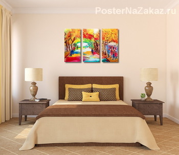 Модульная картина Осенний парк