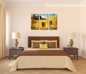 Модульная картина Желтый дом