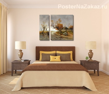 Модульная картина Осенний пейзаж