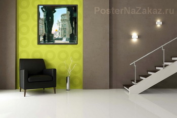 Модульная картина Санкт-Петербург. Эрмитаж (Новый Эрмитаж) портик с атлантами