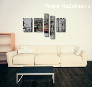 Модульная картина Трамвай