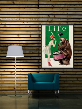 Модульная картина Баланс сил, обложка журнала "Жизнь" , 9 марта 1922