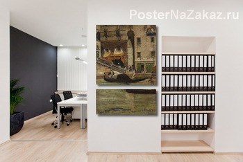 Модульная картина На мосту Риальто в Венеции