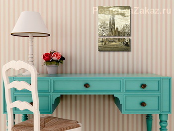 Модульная картина Старая Барселона. Саграда Фамилия.