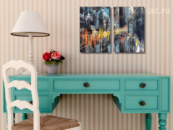Модульная картина Проспект большого города