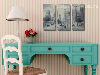 Модульная картина Вид на регистан в Самарканде