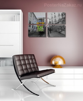 Модульная картина Трамвай