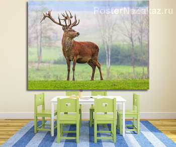 Модульная картина Олень и Туман