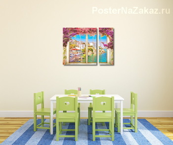 Модульная картина Набережная солнечной Сицилии