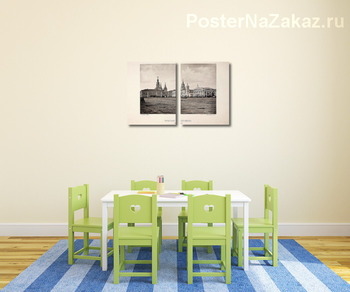 Модульная картина Красная площадь,1886 год