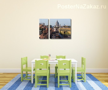 Модульная картина Крыши Рима