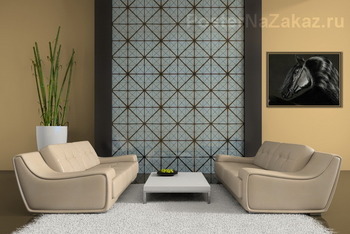 Модульная картина Черный жеребец