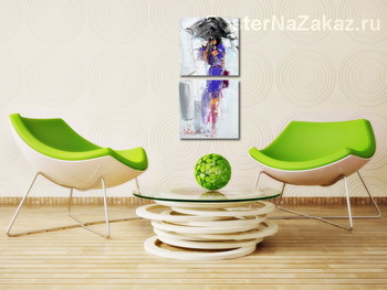 Модульная картина Прохожая