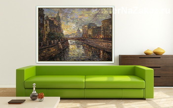 Модульная картина Красный мост