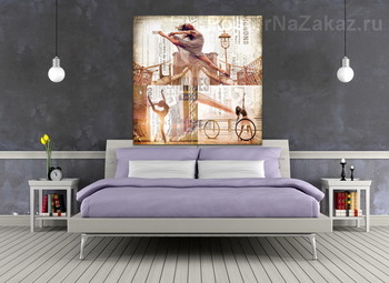 Модульная картина Балерины на улицах Нью-Йорка