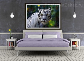 Модульная картина Белый тигр
