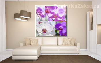 Модульная картина Орхидеи коллаж