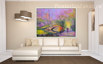 Модульная картина Весна в городском парке