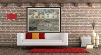 Модульная картина Дома на морском побережье