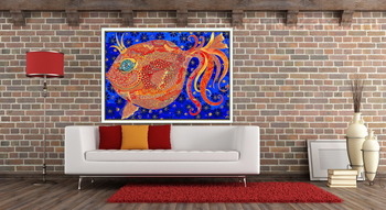 Модульная картина рыба