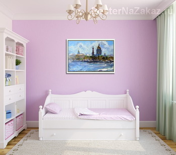 Модульная картина Стрелка Васильевского острова