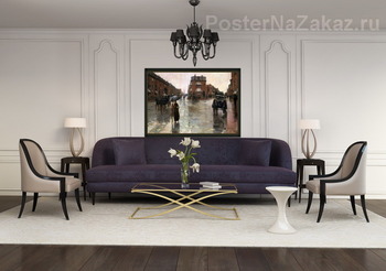 Модульная картина Дождливый день, Бостон