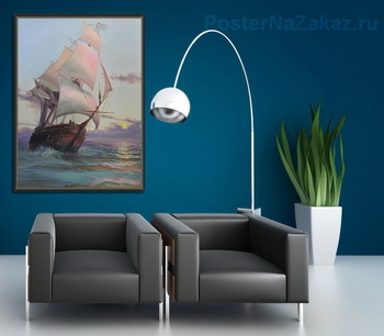 Модульная картина Корабль на море