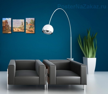 Модульная картина Посёлок Воткинский завод. Вид на Благовещенский собор. Начало 1900 г.