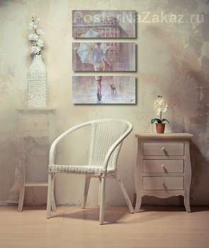 Модульная картина Прогулка с собачкой